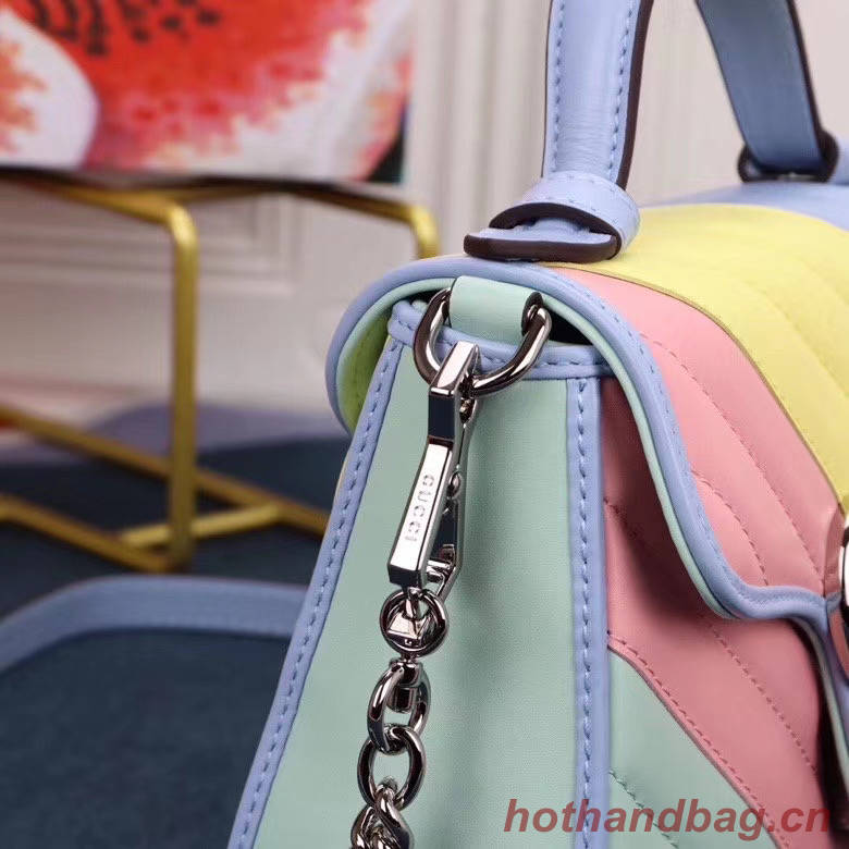 Gucci GG Marmont mini top handle bag 547260 Multicolored 