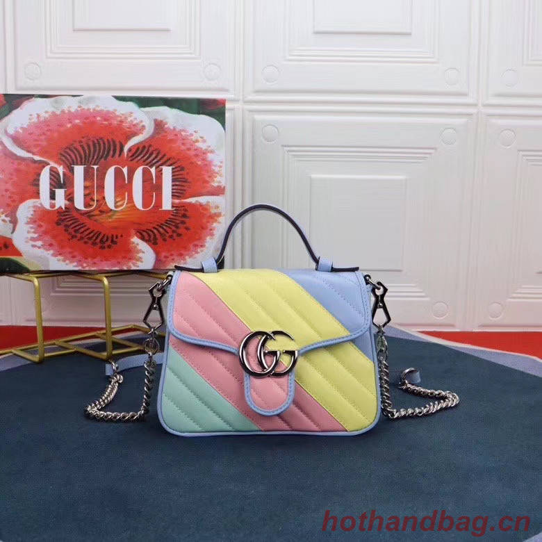 Gucci GG Marmont mini top handle bag 547260 Multicolored 