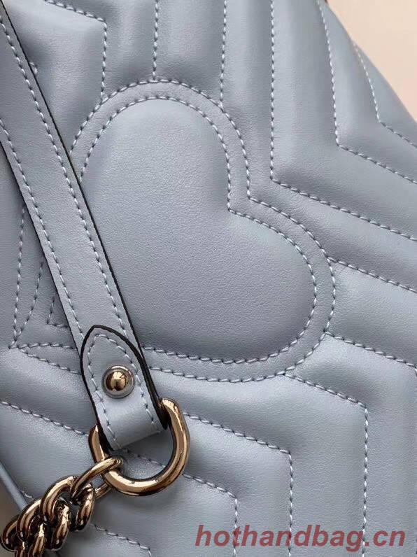 Gucci GG Marmont small shoulder bag 443497 Pastel blue