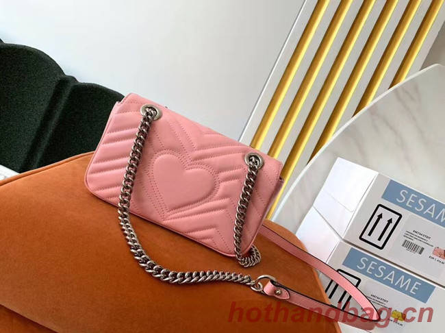Gucci GG Marmont small shoulder bag 446744 light pink