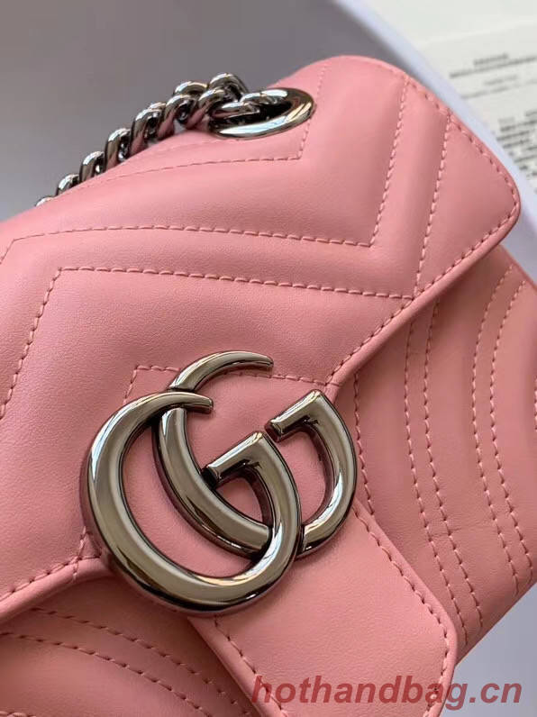 Gucci GG Marmont small shoulder bag 446744 light pink