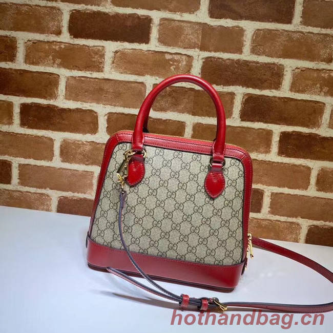 Gucci GG Supreme Canvas Top Handle Bag 621220 red