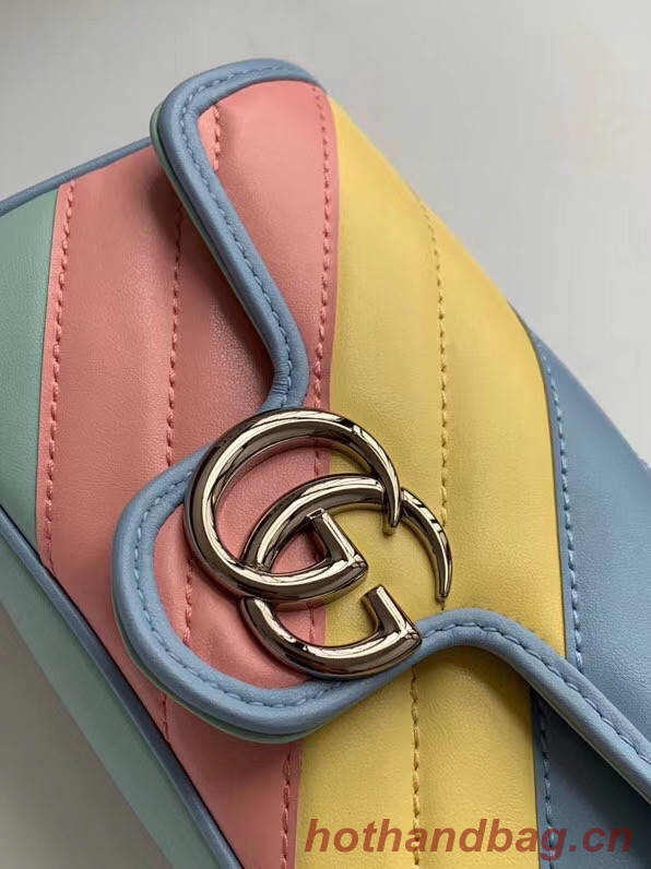 Gucci GG Marmont super mini bag 476433 Multicolored pastel