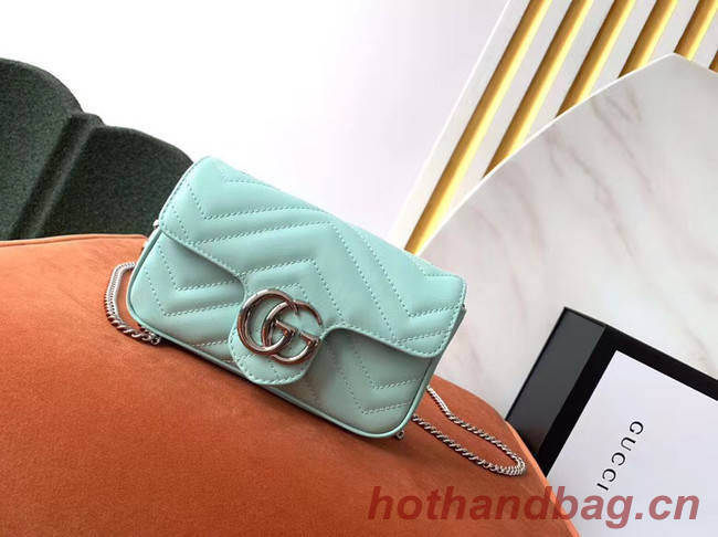 Gucci GG Marmont super mini bag 476433 Pastel green