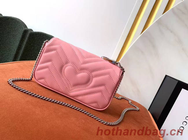 Gucci GG Marmont super mini bag 476433 Pastel pink