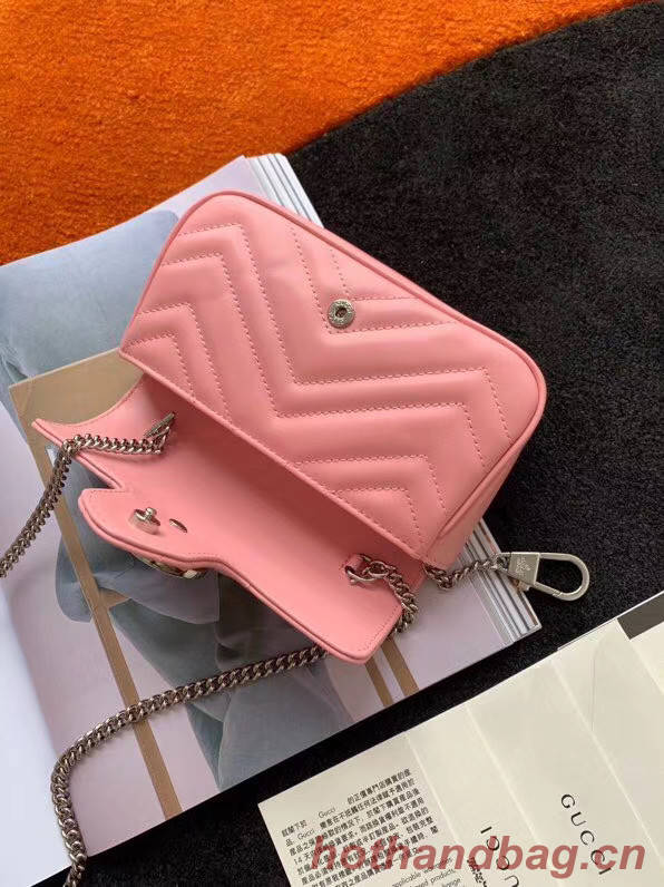 Gucci GG Marmont super mini bag 476433 Pastel pink