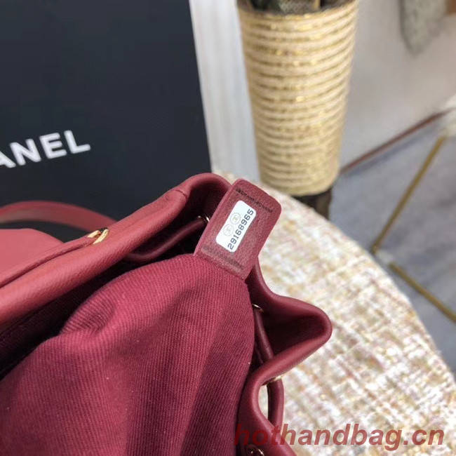 Chanel Backpack Sheepskin Original Leather 83431 Burgundy