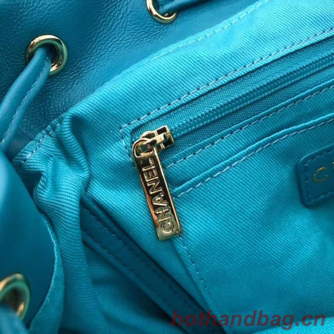 Chanel Backpack Sheepskin Original Leather 83431 sky blue