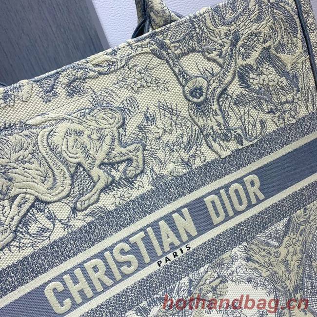 DIOR BOOK TOTE BAG IN EMBROIDERED CANVAS C1286-5
