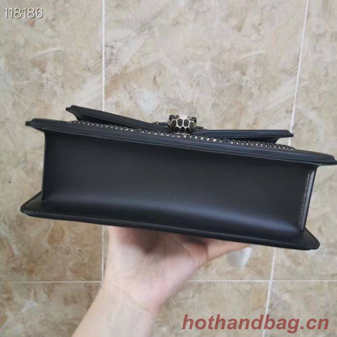 BVLGARI Serpenti Forever leather shoulder bag 288656 black