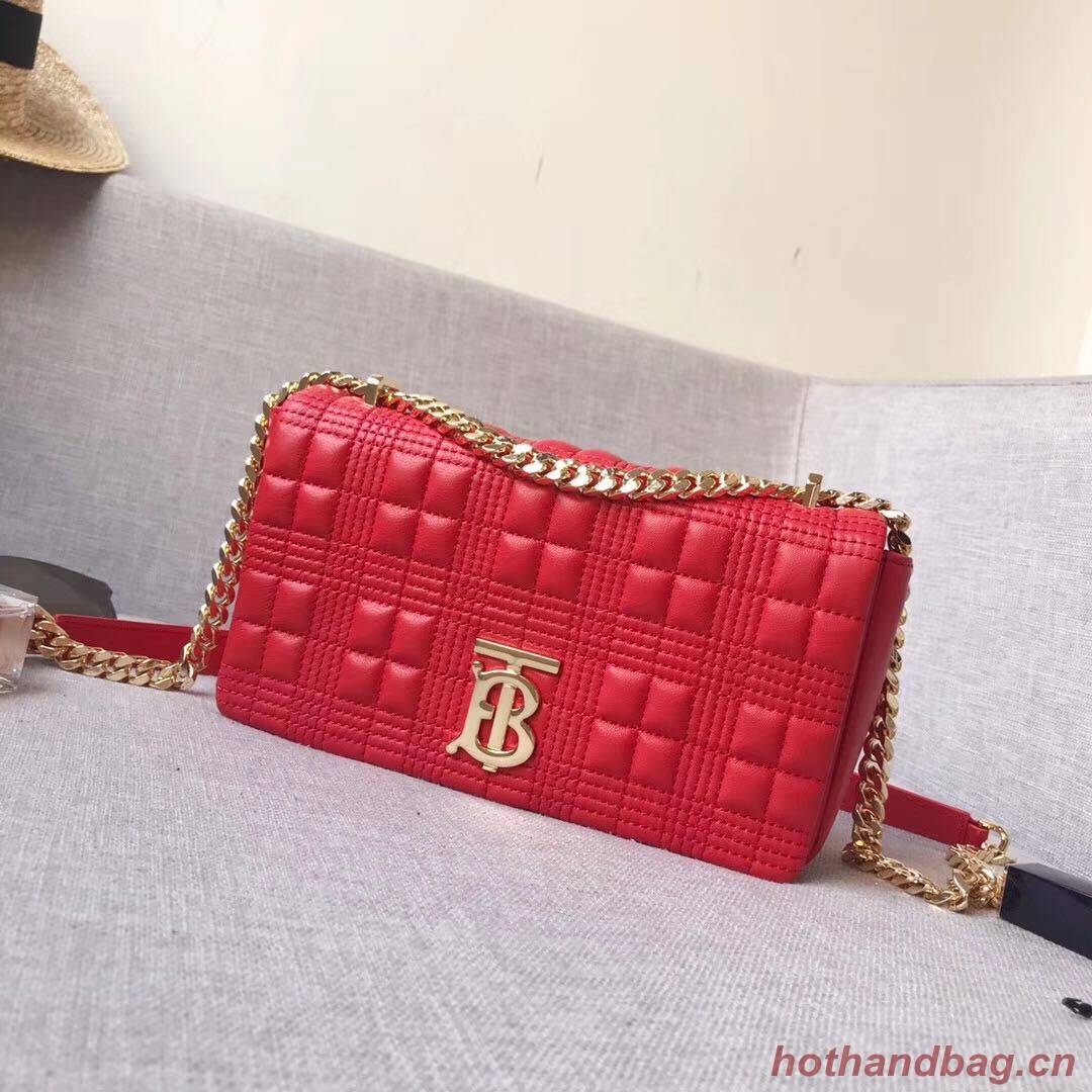 BurBerry Leather Shoulder Bag 7462 red