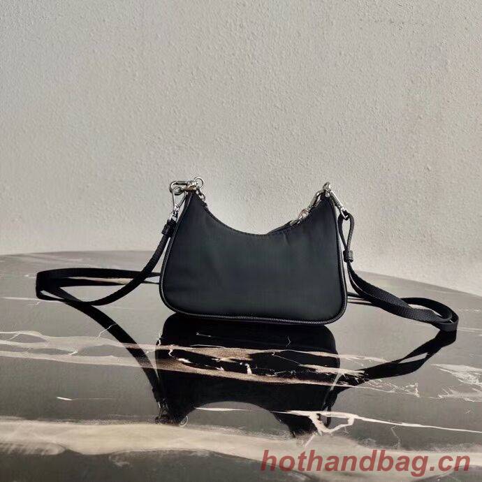Prada Re-Edition nylon mini shoulder bag 1TT122 black