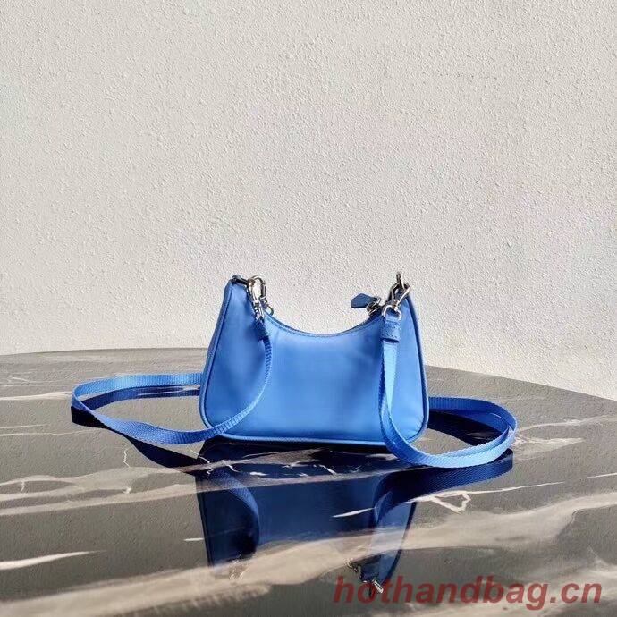 Prada Re-Edition nylon mini shoulder bag 1TT122 blue