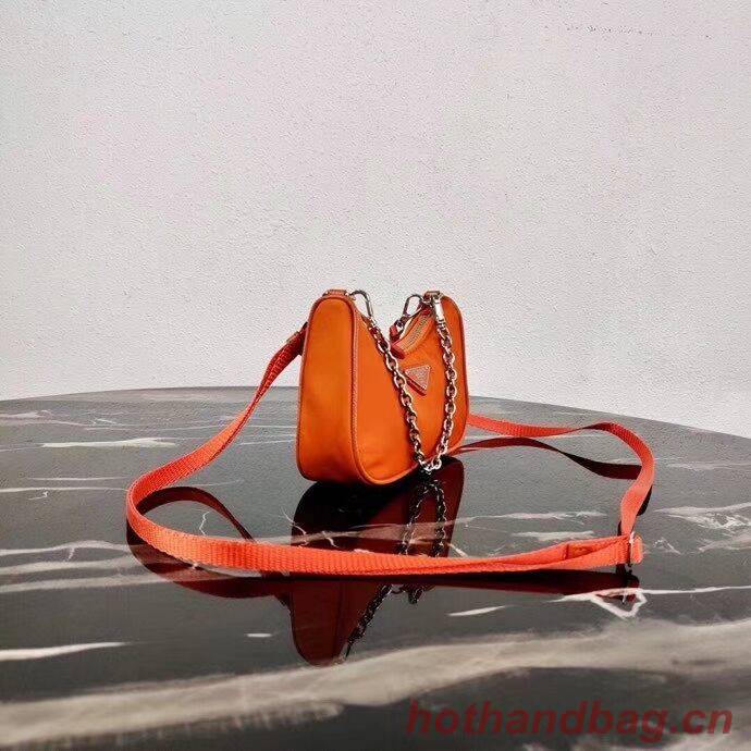 Prada Re-Edition nylon mini shoulder bag 1TT122 orange