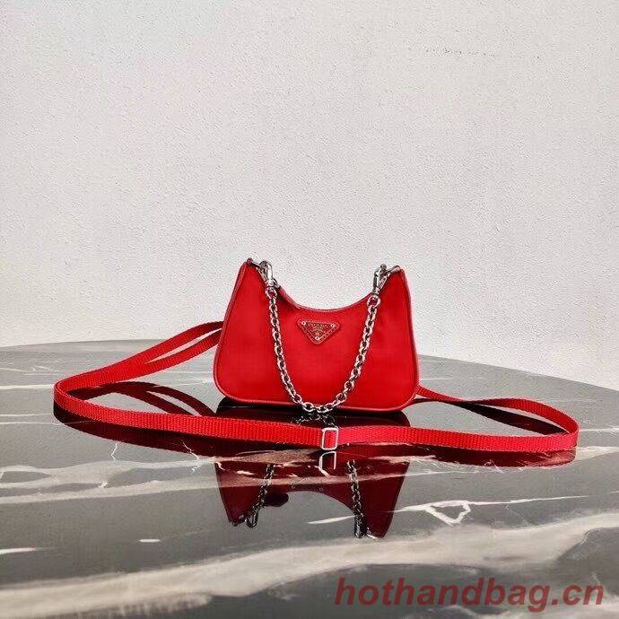 Prada Re-Edition nylon mini shoulder bag 1TT122 red