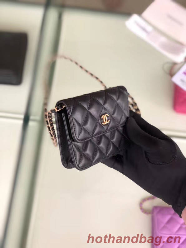 Chanel Sheepskin Original Leather Pocket AP1461 black