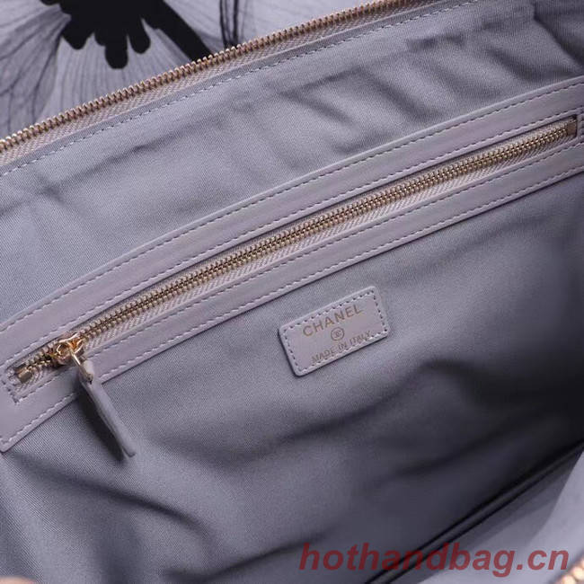 CHANEL 19 Sheepskin Original Leather Carry on bag AP0952 grey