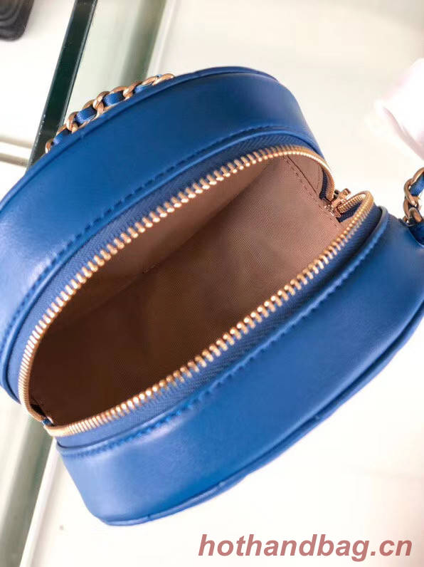 Chanel Original mini Sheepskin bag AS1449 blue