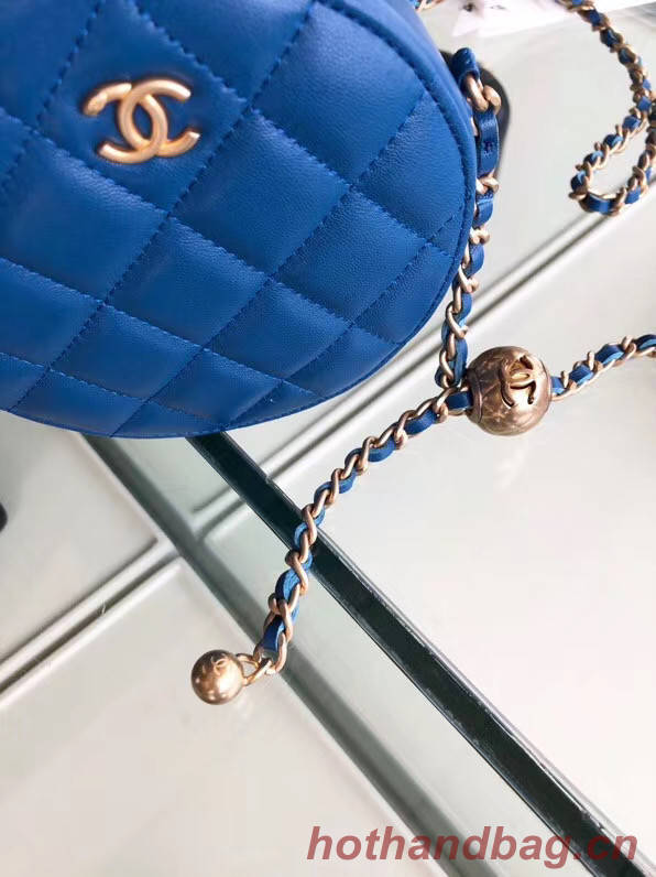 Chanel Original mini Sheepskin bag AS1449 blue