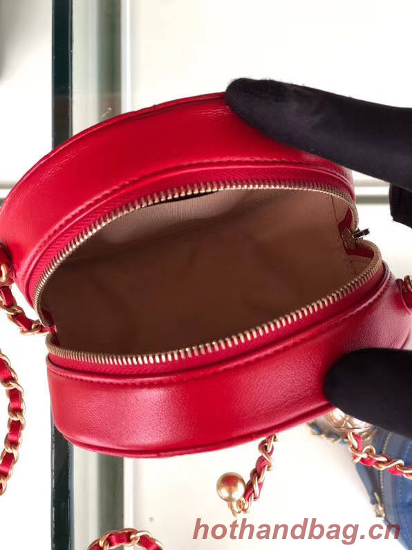Chanel Original mini Sheepskin bag AS1449 red
