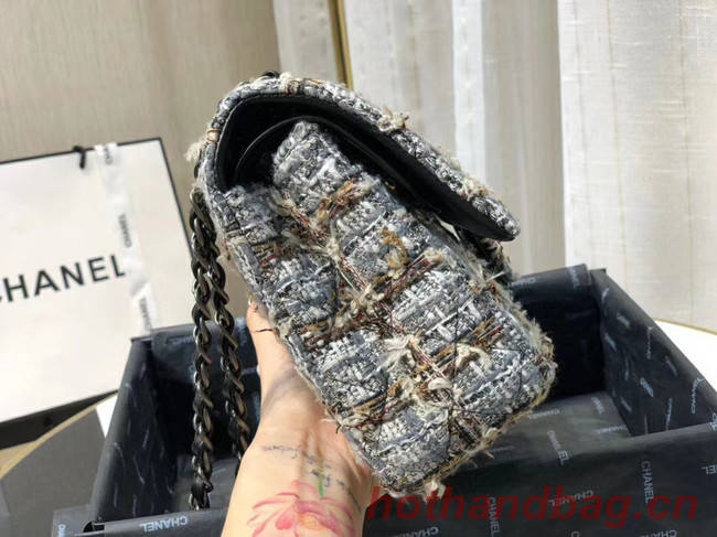 Chanel Original flap bag Twill soft A01112 grey