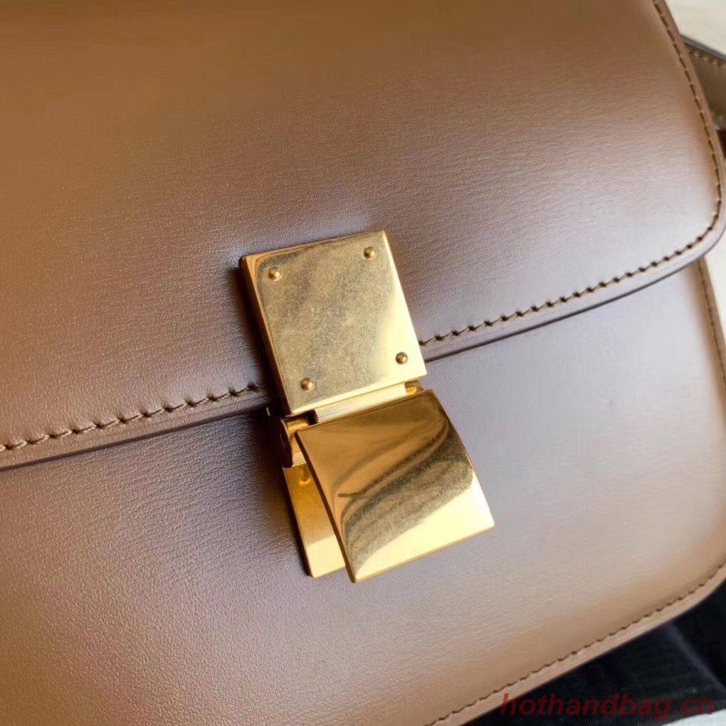 Celine Classic Box Teen Flap Bag Original Calfskin Leather 3379 Brown