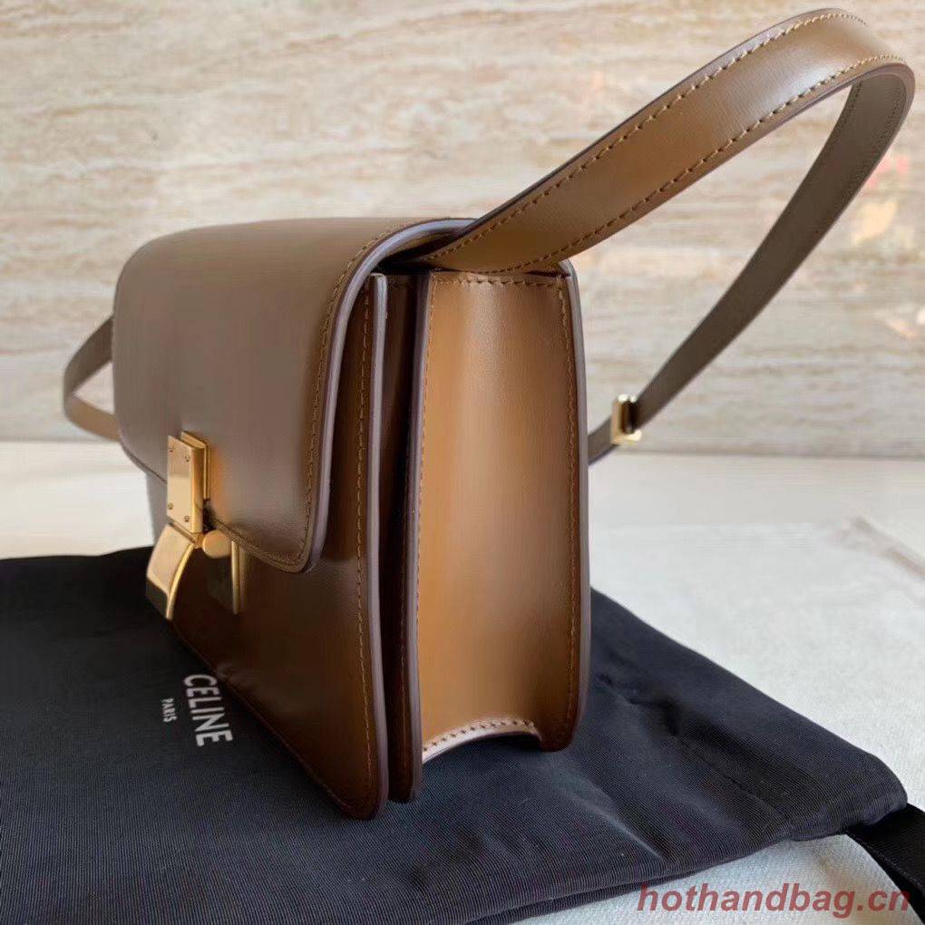 Celine Classic Box Teen Flap Bag Original Calfskin Leather 3379 Brown