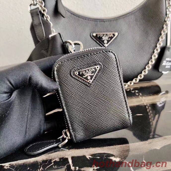 Prada Saffiano leather mini shoulder bag 2BH204 black