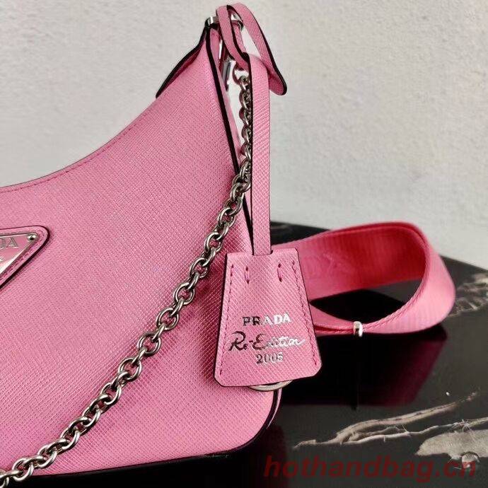 Prada Saffiano leather mini shoulder bag 2BH204 pink