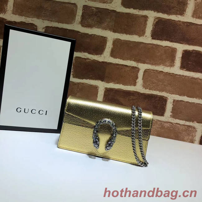 Gucci Dionysus Leather Super mini Bag 476432 gold