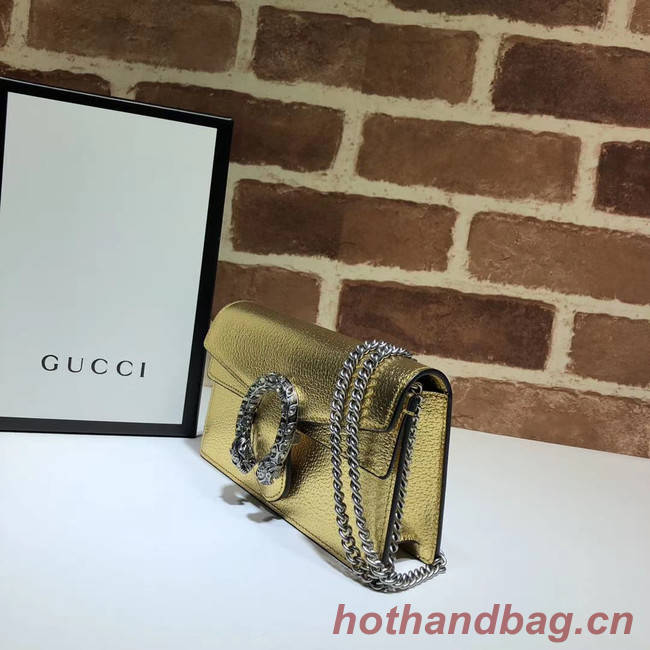 Gucci Dionysus Leather Super mini Bag 476432 gold