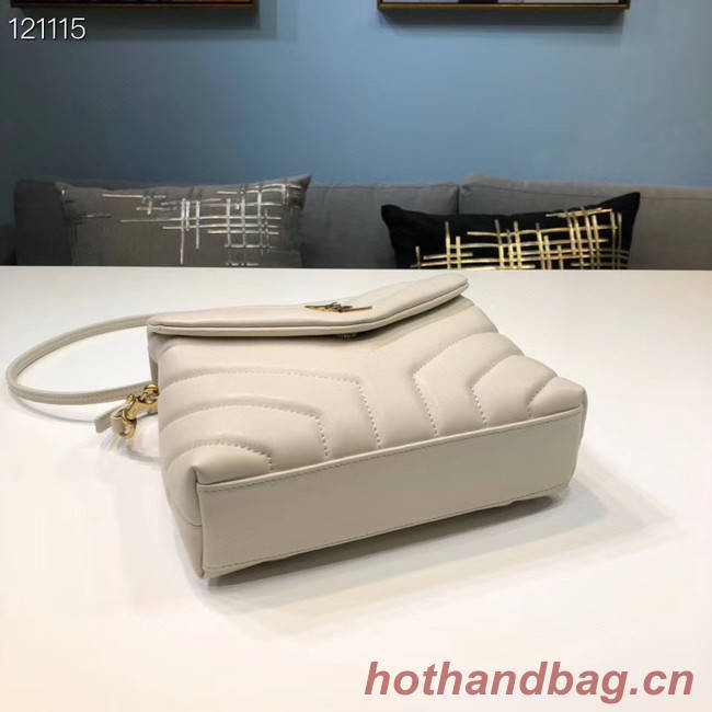 Yves Saint Laurent Calfskin Leather Tote Bag 467072 White