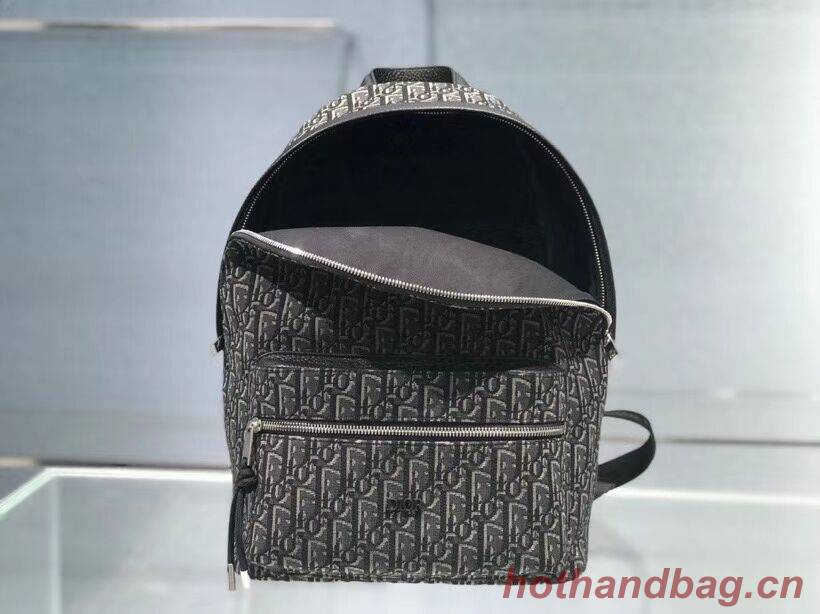 Dior original canvas knapsack CR2021 grey