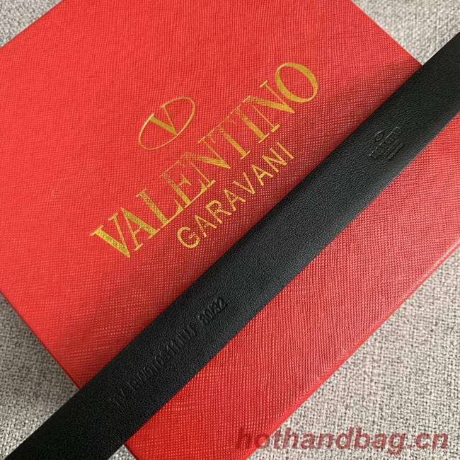 Valentino Leather Belt wide 2.0CM 3599 black