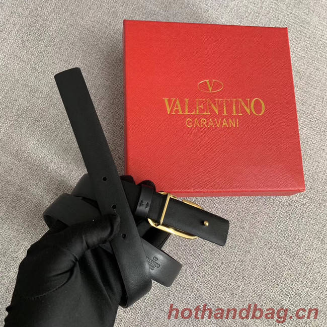 Valentino Leather Belt wide 2.0CM 3599 black