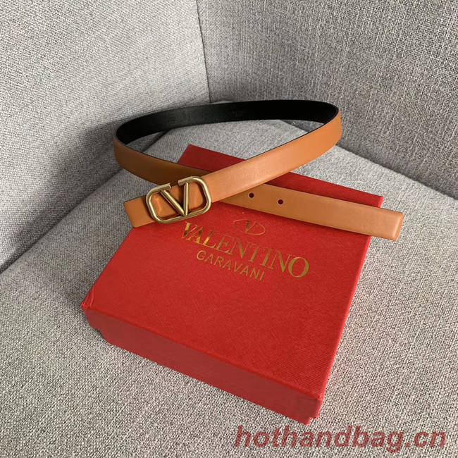 Valentino Leather Belt wide 2.0CM 3599 brown