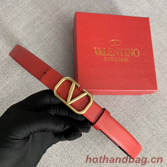 Valentino Leather Belt wide 2.0CM 3599 red