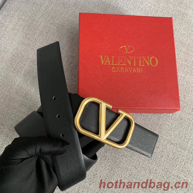 Valentino Leather Belt wide 4.0CM 3598 black