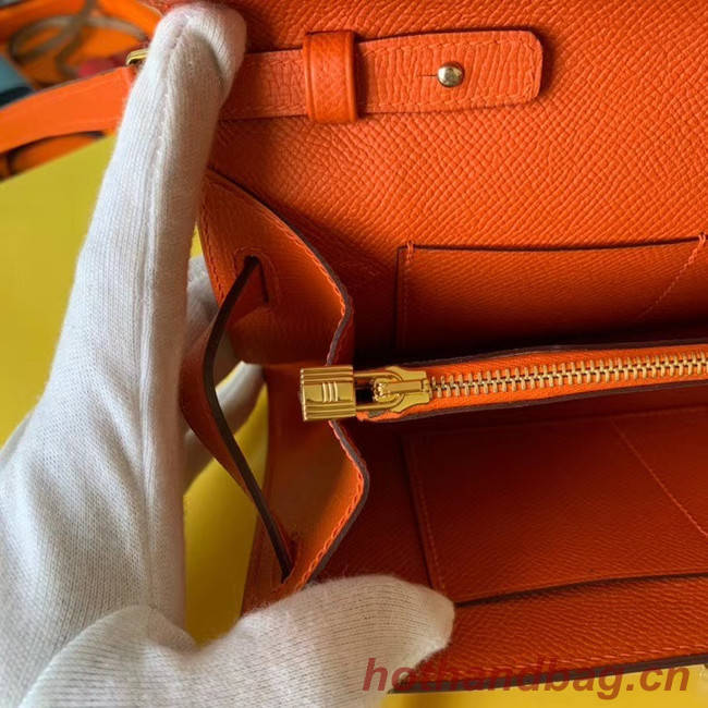 Hermes Original kelly espom leather to go woc Bag H4087 orange