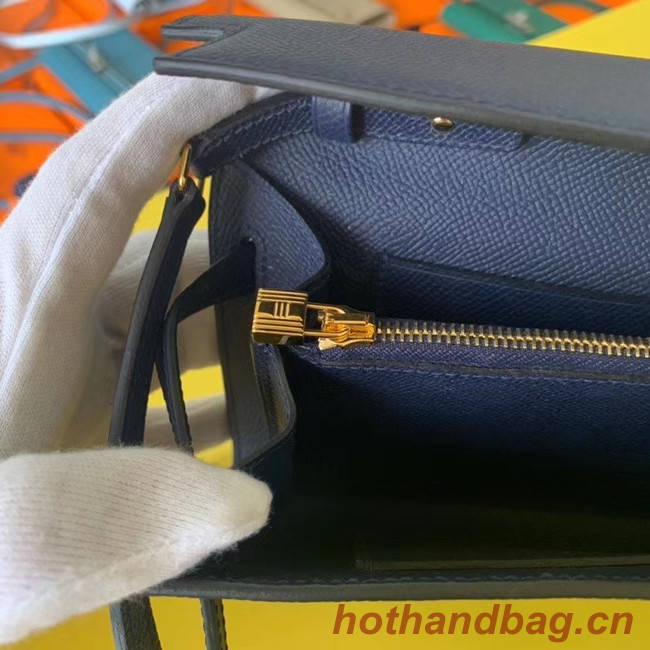Hermes Original kelly espom leather to go woc Bag H4087 royal blue