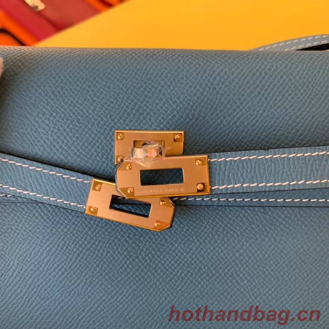 Hermes Original kelly espom leather to go woc Bag H4087 sky blue