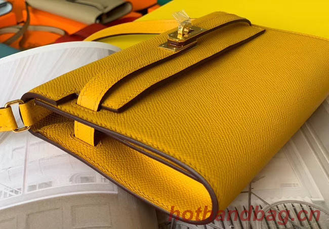 Hermes Original kelly espom leather to go woc Bag H4087 yellow