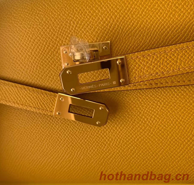 Hermes Original kelly espom leather to go woc Bag H4087 yellow