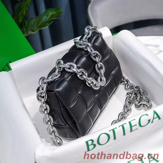 Bottega Veneta THE CHAIN CASSETTE Expedited Delivery 631421 black & Hardware: Silver finish