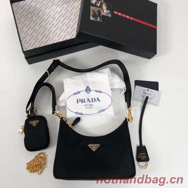 Prada Re-Edition nylon shoulder bag 1BH204 black