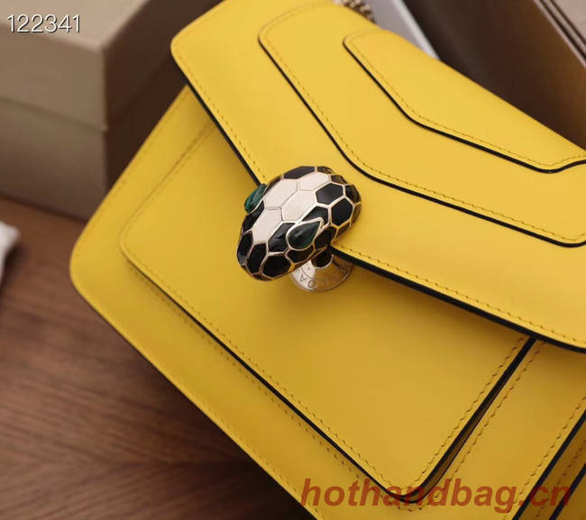 Bvlgari Serpenti Forever leather small crossbody bag 20287 yellow