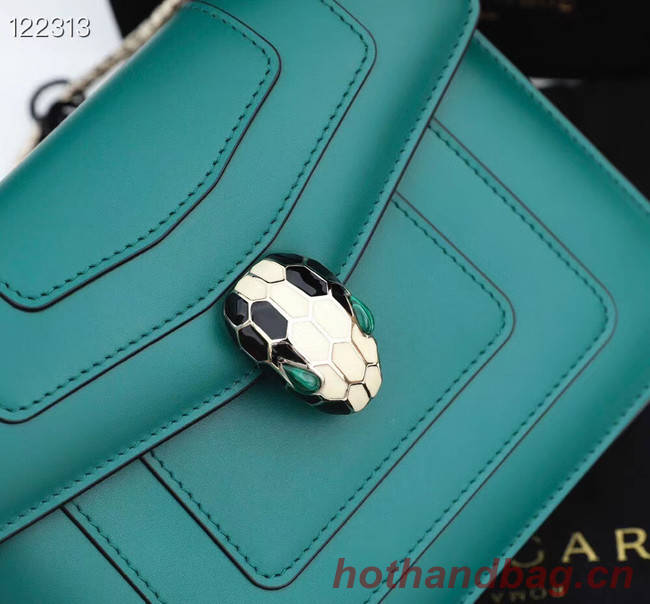 Bvlgari Serpenti Forever leather small crossbody bag 20291 Emerald