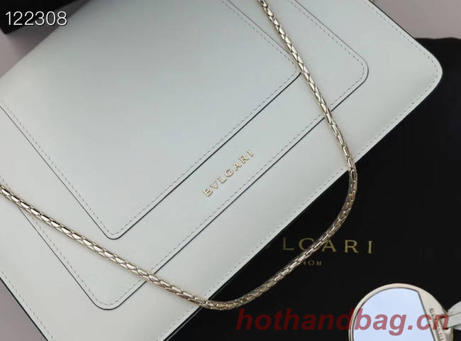 Bvlgari Serpenti Forever leather small crossbody bag 20291 white