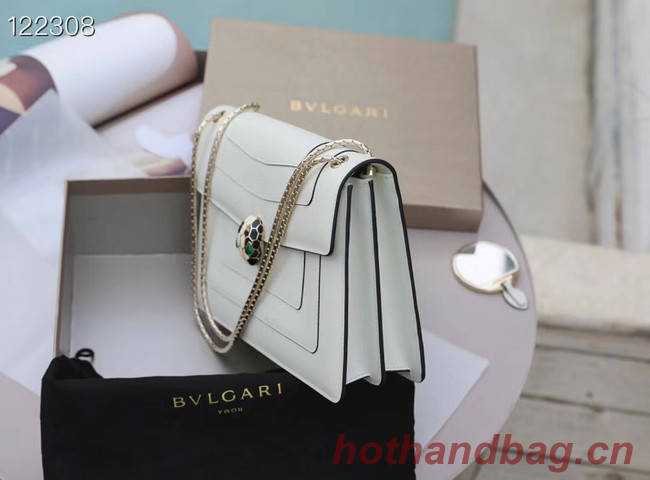 Bvlgari Serpenti Forever leather small crossbody bag 20291 white