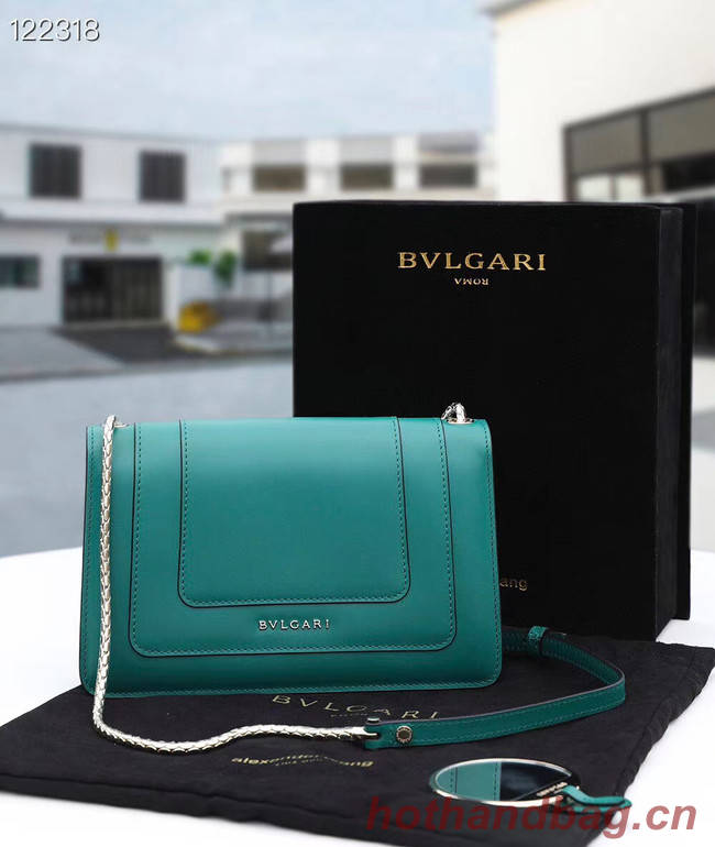 Bvlgari Serpenti Forever leather small crossbody bag 28090 Emerald